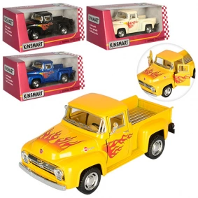 Машина метал. "Kinsmart" "1956 FORD F-100 PICKUP w/printing", в кор. 16*8*7,5см (96шт/4)