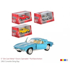 Машина метал. "Kinsmart" CORVETTE STING RAY откр. двери, 1:32, в кор. 16*7*8см (24шт)