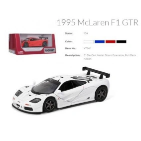 Машина метал. "Kinsmart" "McLaren F1 GTR", инерц., откр. двери, 4 цвета, в кор. 16*7*8см (96шт)