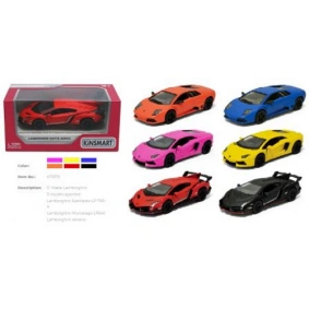 Машина метал. "Kinsmart" "Matte Lamborghini", инерц., откр.двери, 3 вида, в 2 цветах, в кор. 16*8,5*7,5см