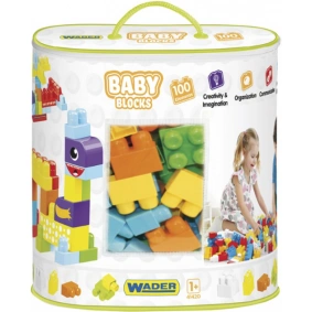 Конструктор "Baby Blocks" Мои первые кубики, 100шт, в сумке 35*27*10см, ТМ Wader (6шт)