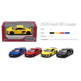 Машина "Kinsmart" 5'' Audi R8 Coupe, метал., инерц., откр.дв., 4 цвета, в кор. 16*8*7,5см (96шт)