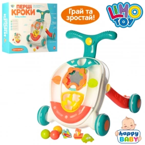 Каталка-ходунки муз, свет, сортер, зеркало, LIMO TOY бат., в кор. 47*39,5*14см (6шт)