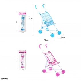 Коляска для ляльки 918-3D/918-3B метал.кул.60*8*10 /60/