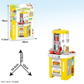 Кухня набір батар., світло, звук, тече вода, посудка, продукти, кор. 34,5*33*72,5 см /8/